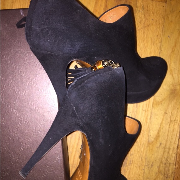 Gucci Suede Platform Ankle Boots - Picture 12 of 15